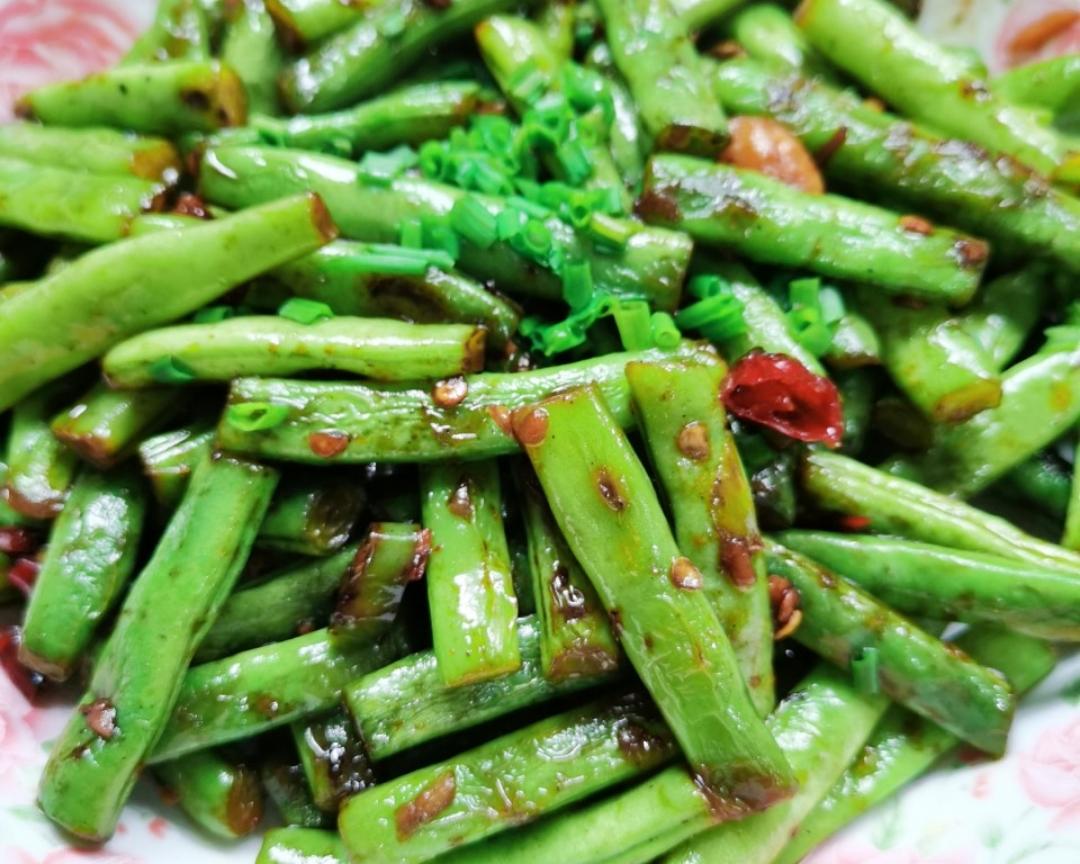 不油炸，素炒四季豆的做法 步驟8