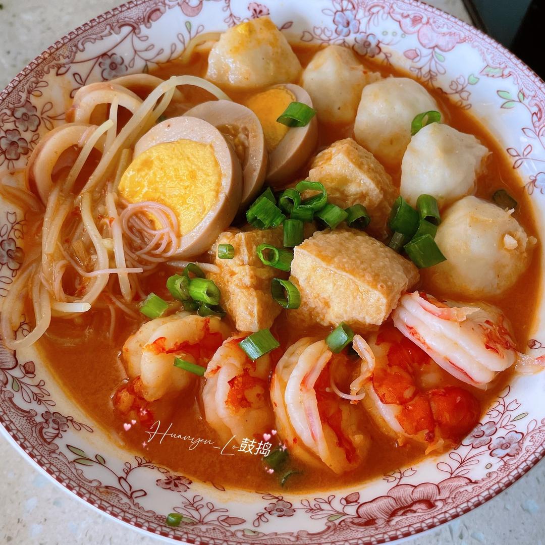 南洋叻沙湯面食譜做法