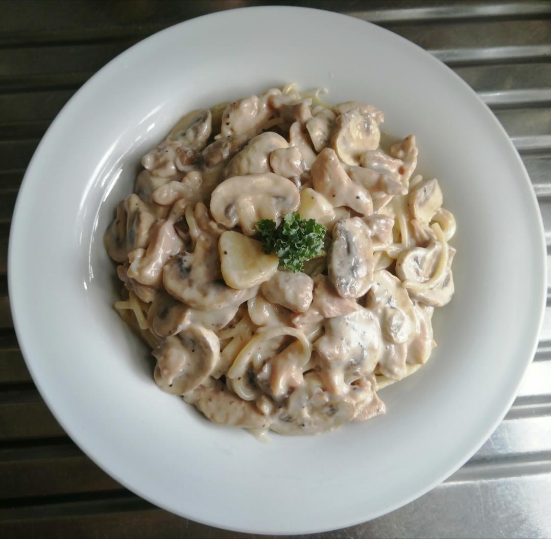 卡邦尼蘑菇意粉食譜做法