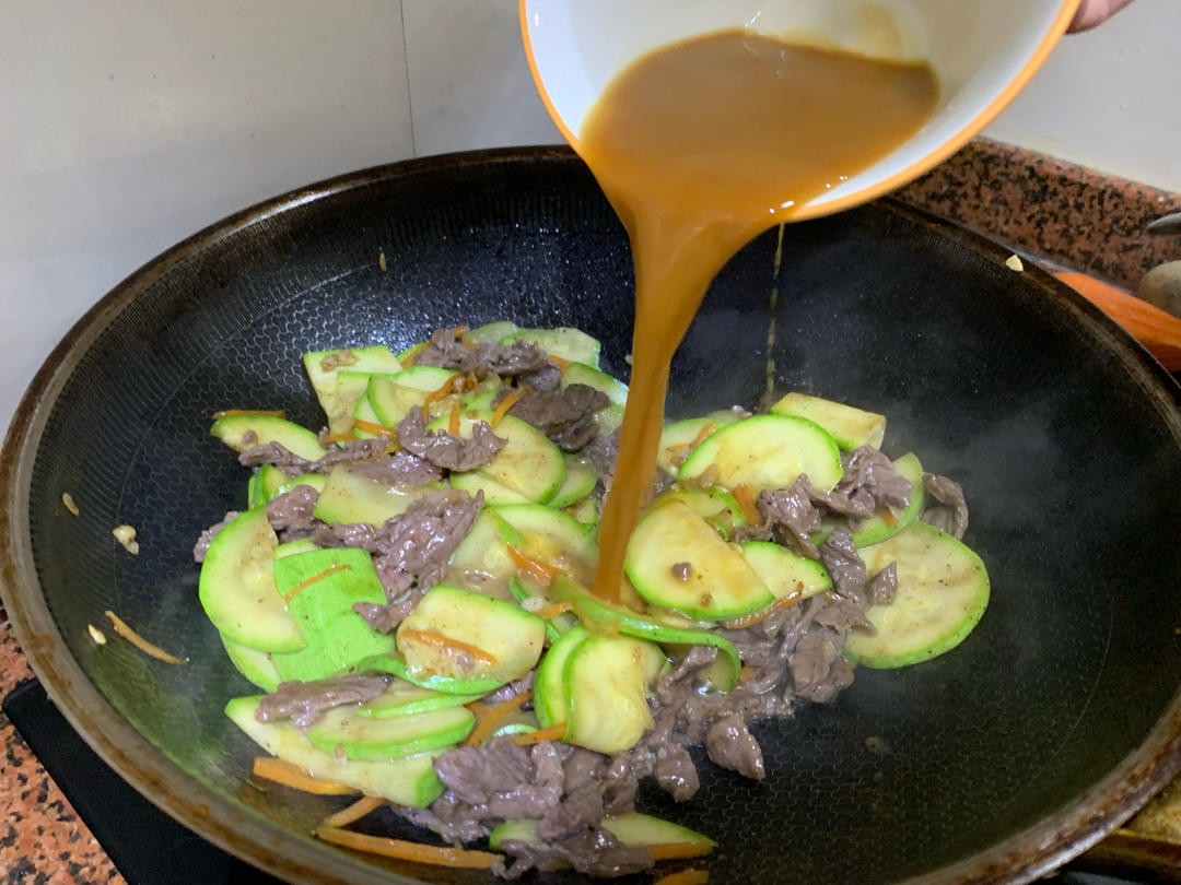 節瓜炒牛肉的做法 步驟6