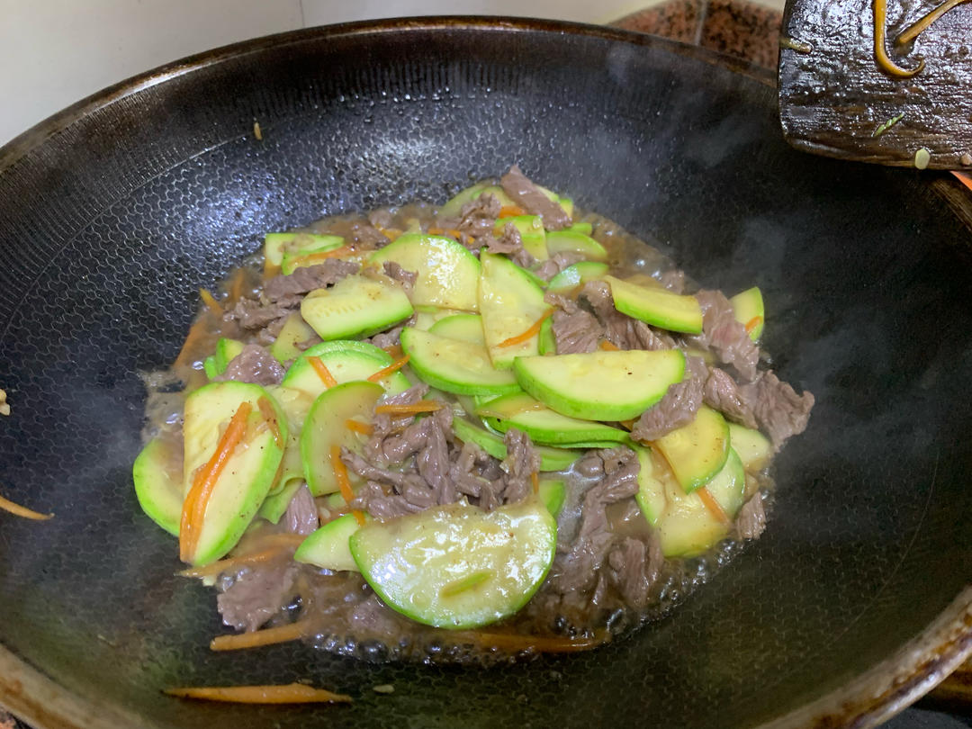 節瓜炒牛肉的做法 步驟7